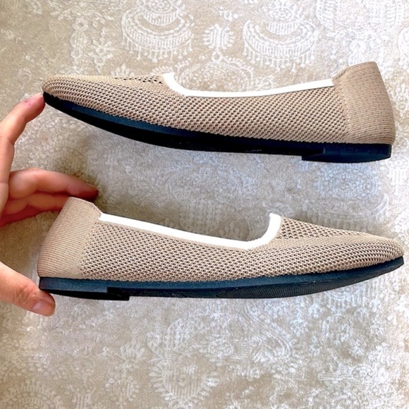 Brand New Mia Girl Woven Stretch Neutral Slip On Fly Knit Pointed Toe Flats - Picture 8 of 15
